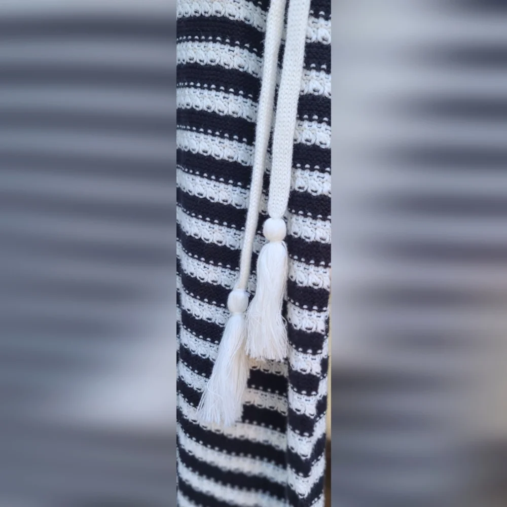 Nine West Knit Nautical Cottagecore Black & White Striped Dress - Size XXL / 2X - Picture 15 of 17